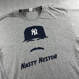 NY Yankees Shirt Mens XL Gray Cortes Nasty Nestor